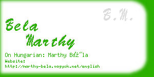 bela marthy business card